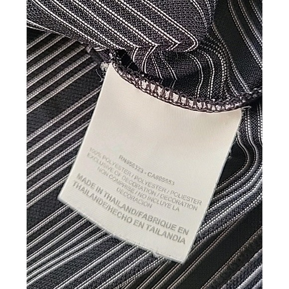 Nike Golf Men Polo Shirt XL BLACK Striped Fit Dry Logo Swoosh Short Sleeve - Picture 7 of 9